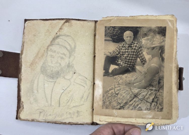 피카소의 수첩 실물 사진(사진제공=K trendy NEWS)