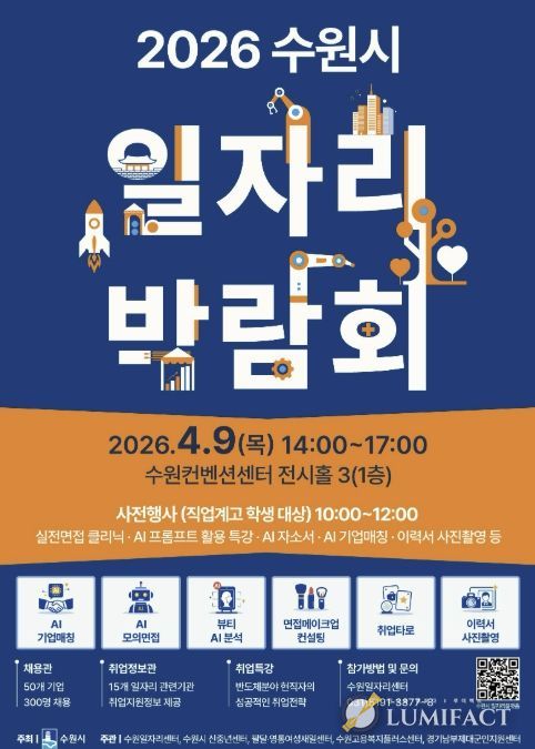 2026 수원시 일자리박람회 홍보물.