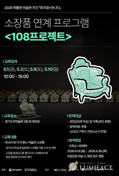 소장품 연계 프로그램 ′108프로젝트′ 포스터